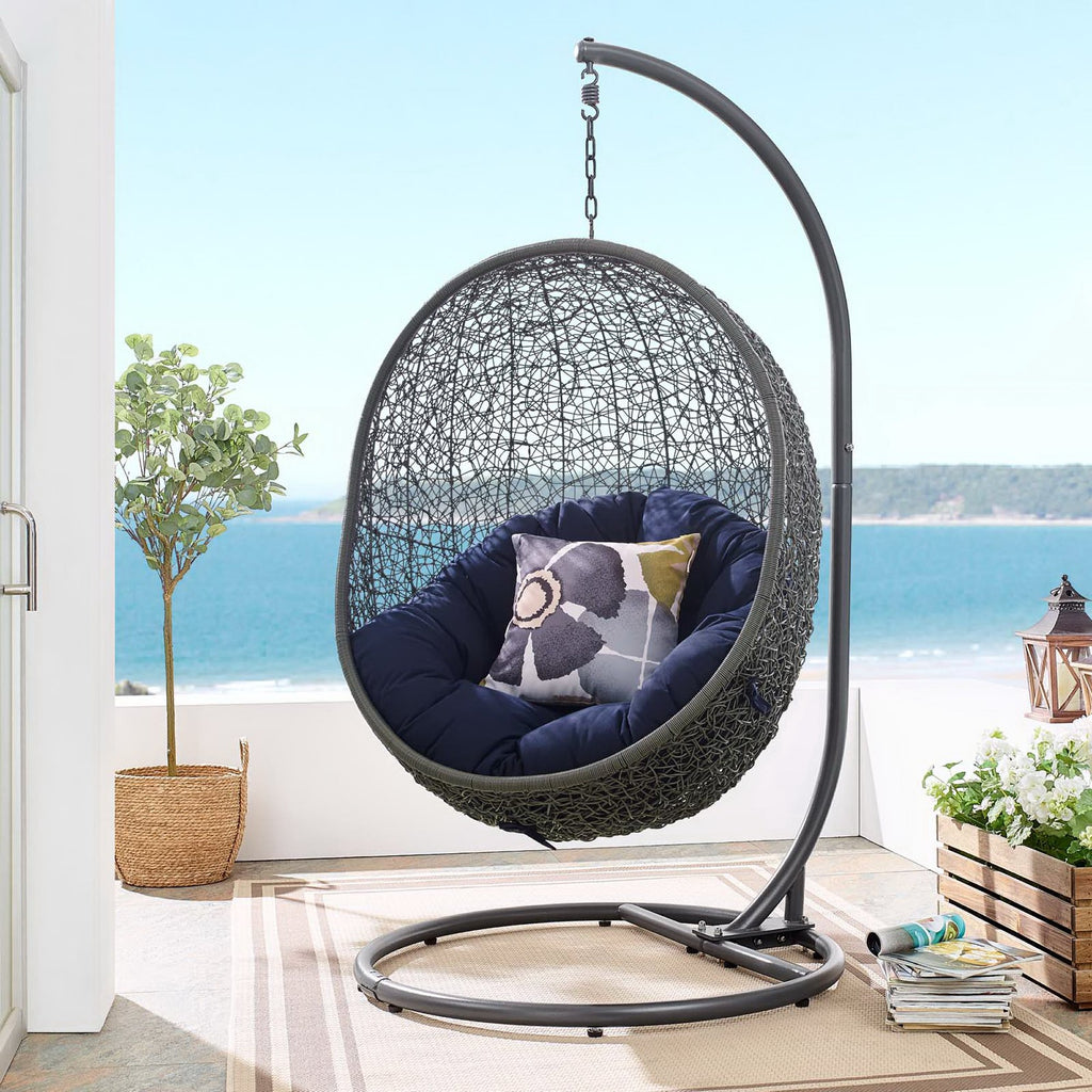 Hide Outdoor Patio Sunbrella® Swing Chair With Stand by Modway