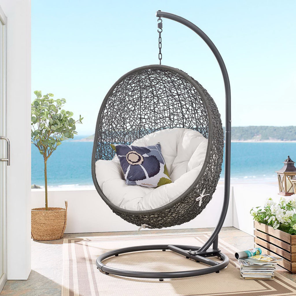 Hide Outdoor Patio Sunbrella® Swing Chair With Stand by Modway
