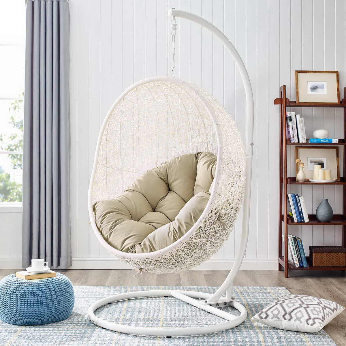 Hide Outdoor Patio Sunbrella® Swing Chair With Stand by Modway