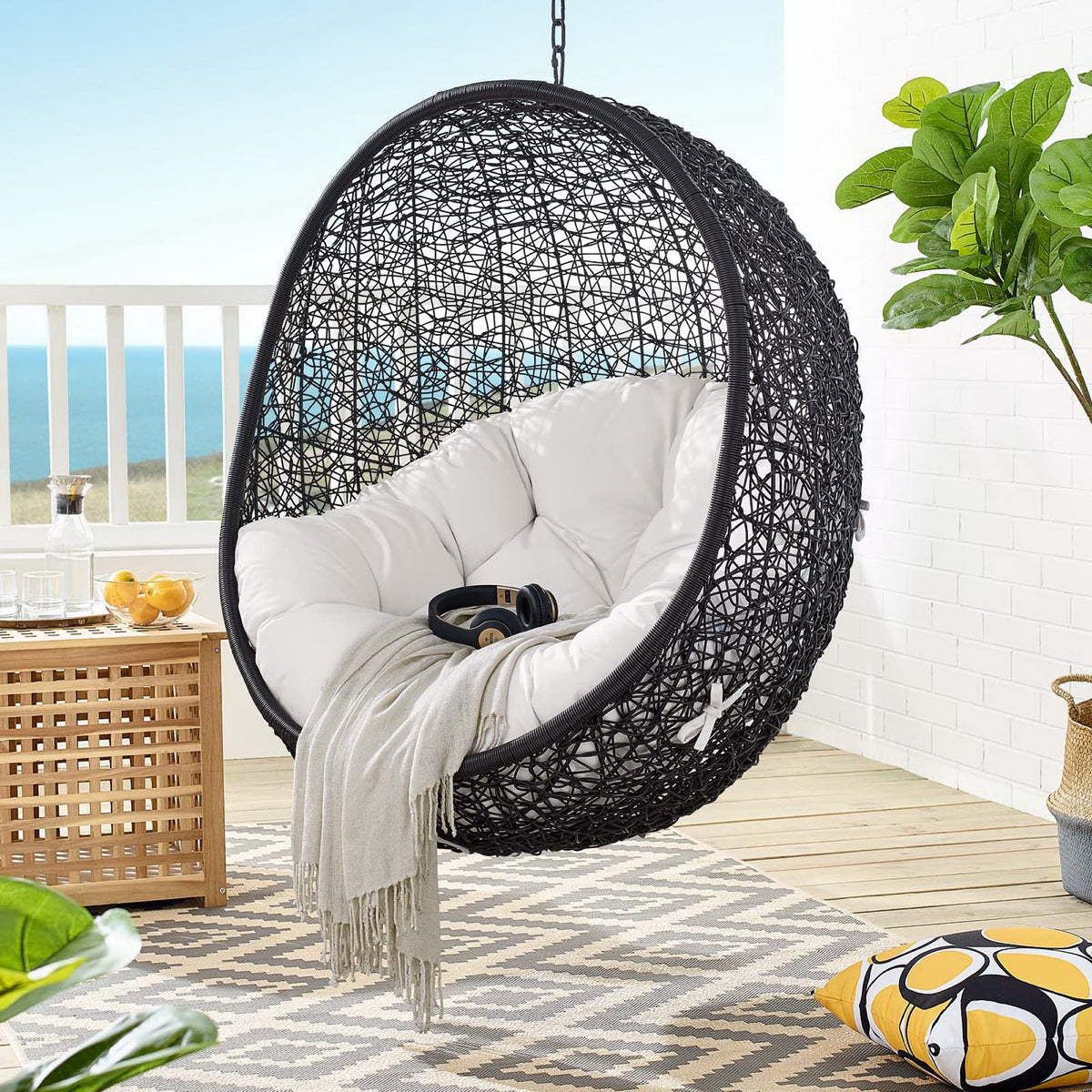 Encase Sunbrella® Swing Outdoor Patio Lounge Chair by Modway