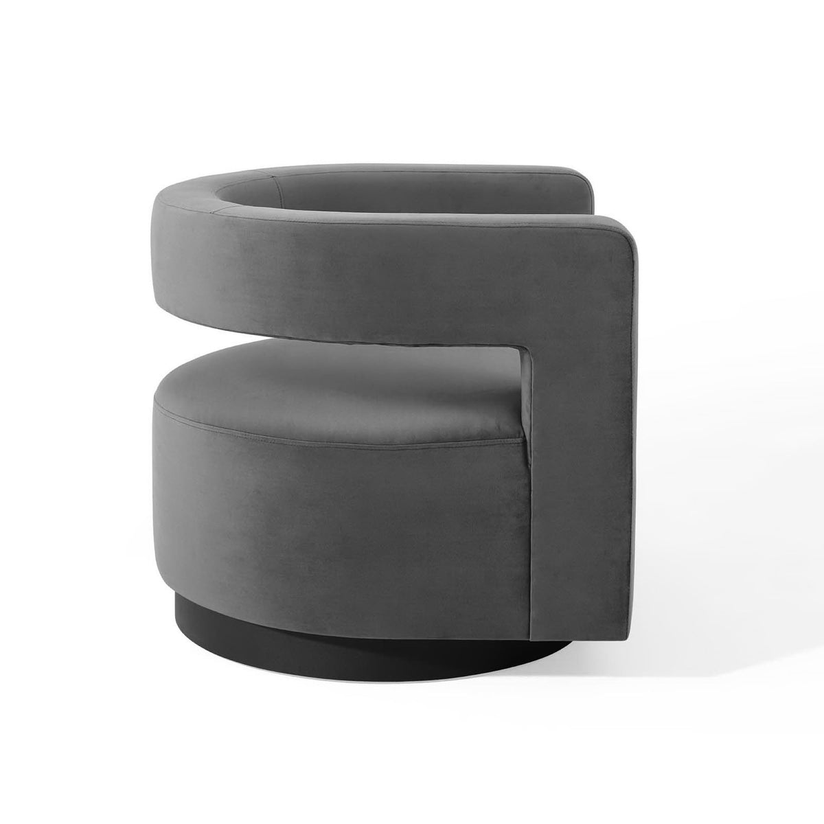 Spin Cutaway Performance Velvet Swivel Armchair by Modway