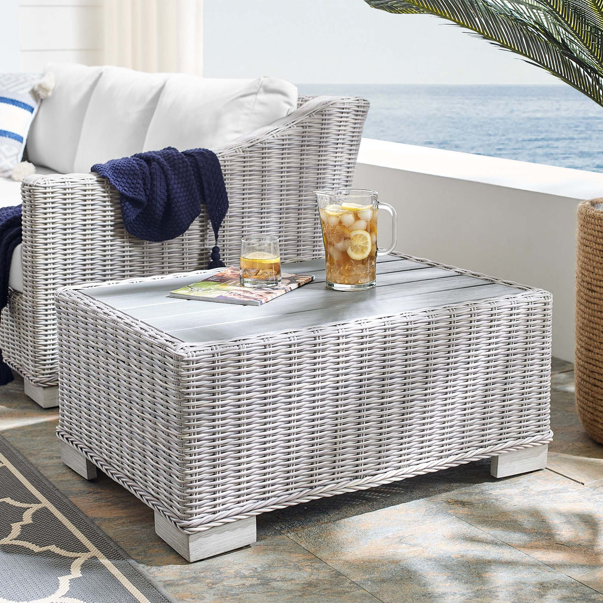 Conway Outdoor Patio Wicker Rattan Coffee Table by Modway