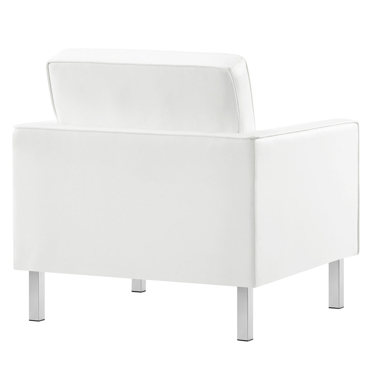 Loft Tufted Upholstered Faux Leather Loveseat and Armchair Set by Modway