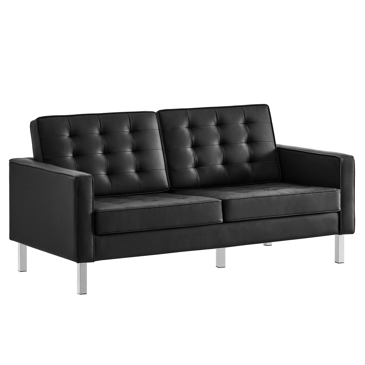 Loft 3 Piece Tufted Upholstered Faux Leather Set by Modway