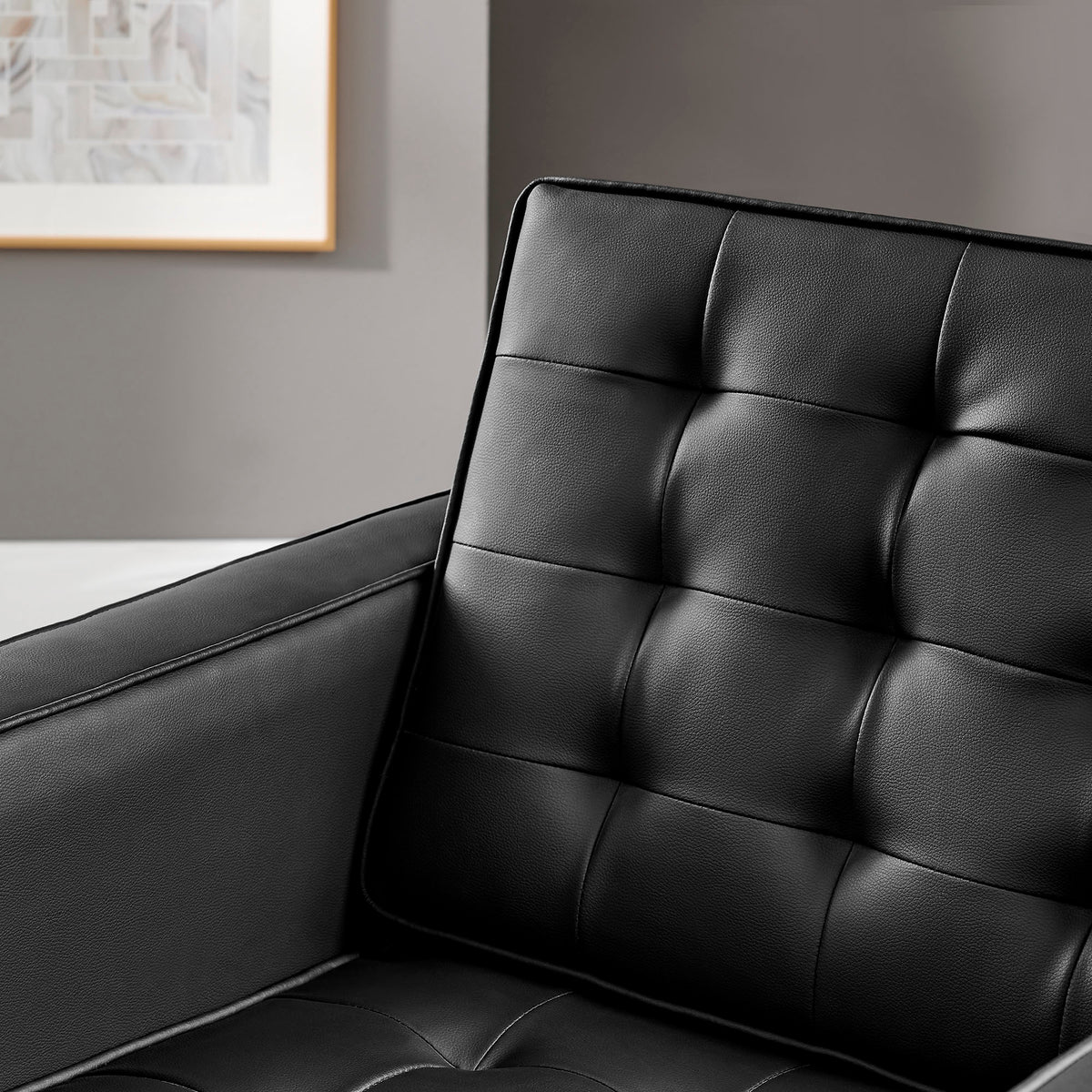 Loft 3 Piece Tufted Upholstered Faux Leather Set by Modway
