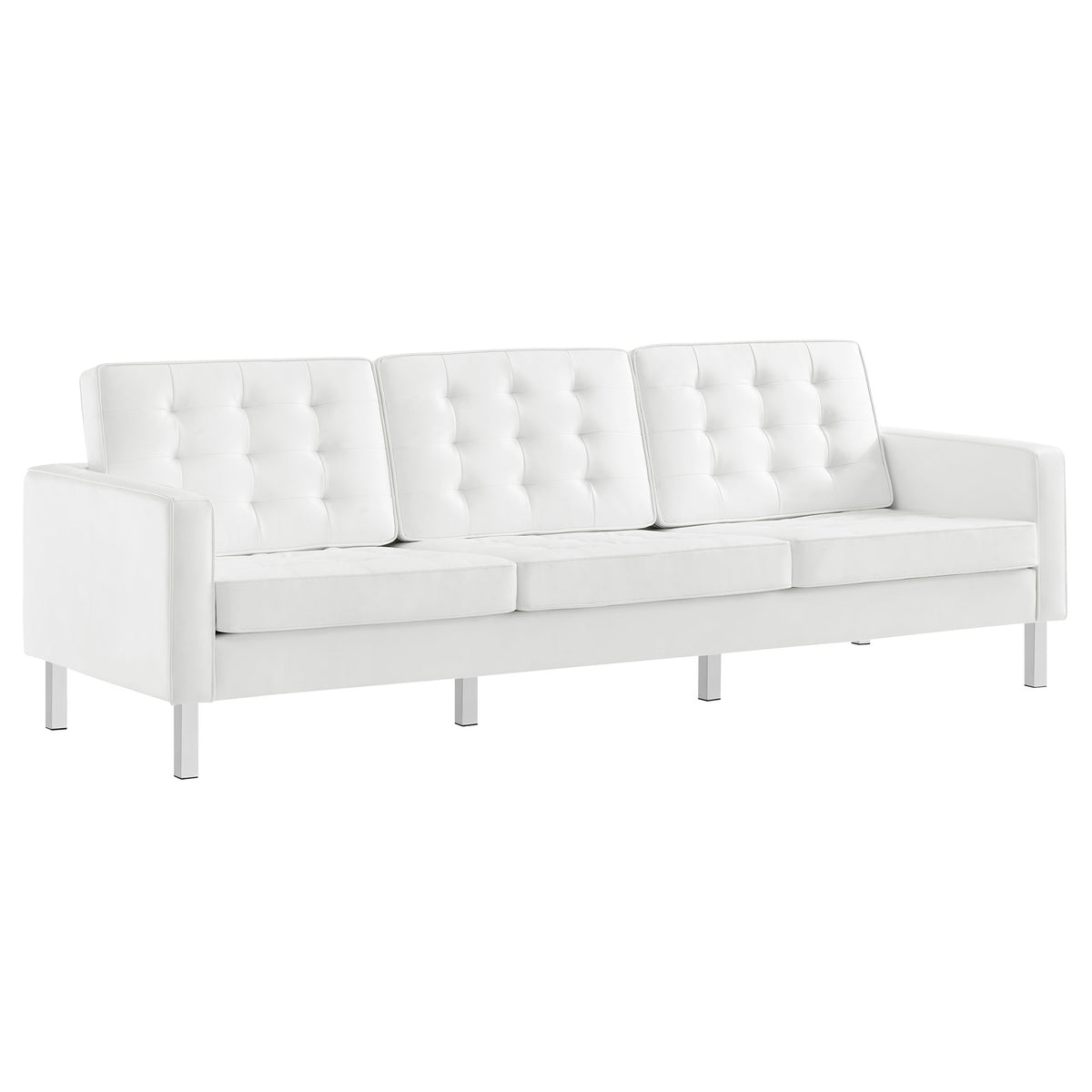 Loft 3 Piece Tufted Upholstered Faux Leather Set by Modway