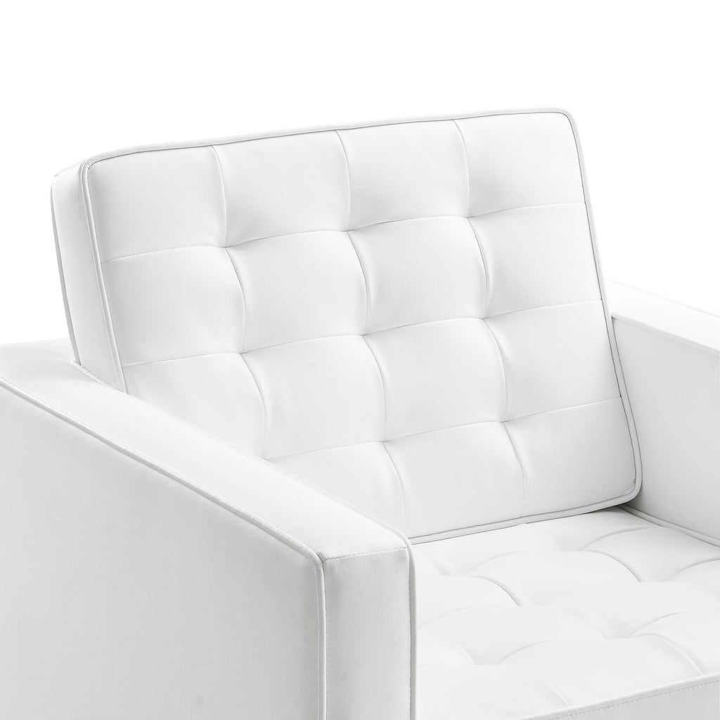 Loft 3 Piece Tufted Upholstered Faux Leather Set by Modway