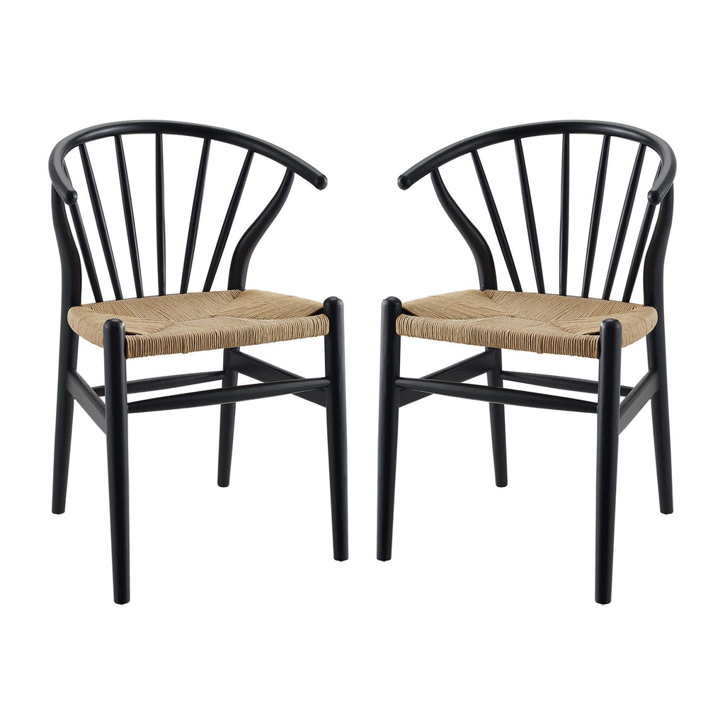 Flourish Spindle Wood Dining Side Chair Set of 2 by Modway