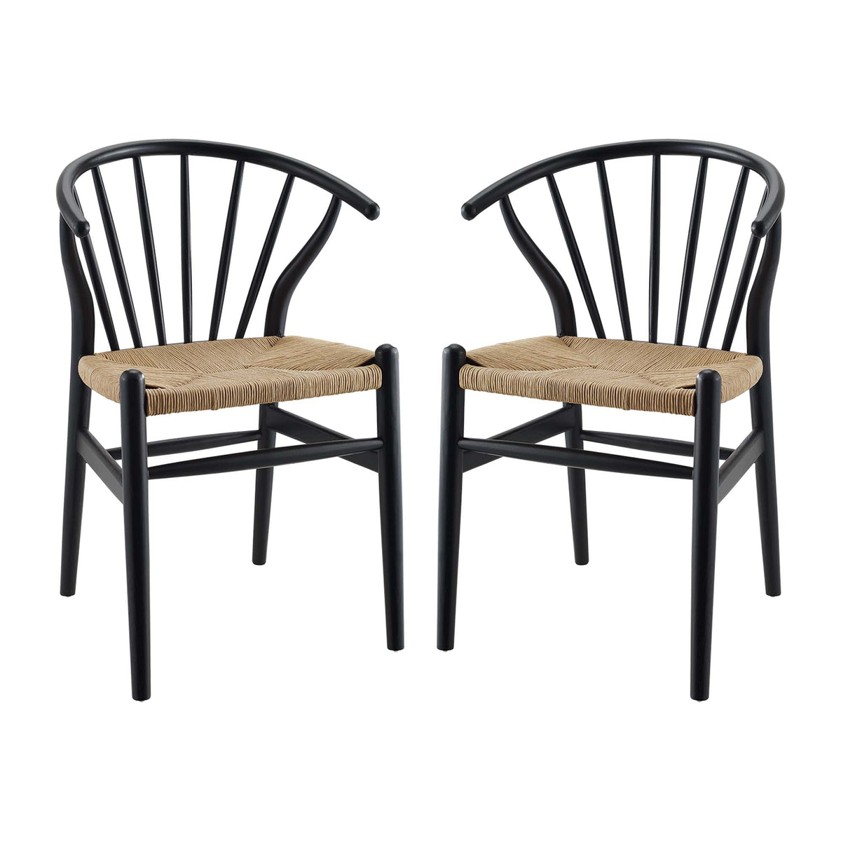 Flourish Spindle Wood Dining Side Chair Set of 2 by Modway