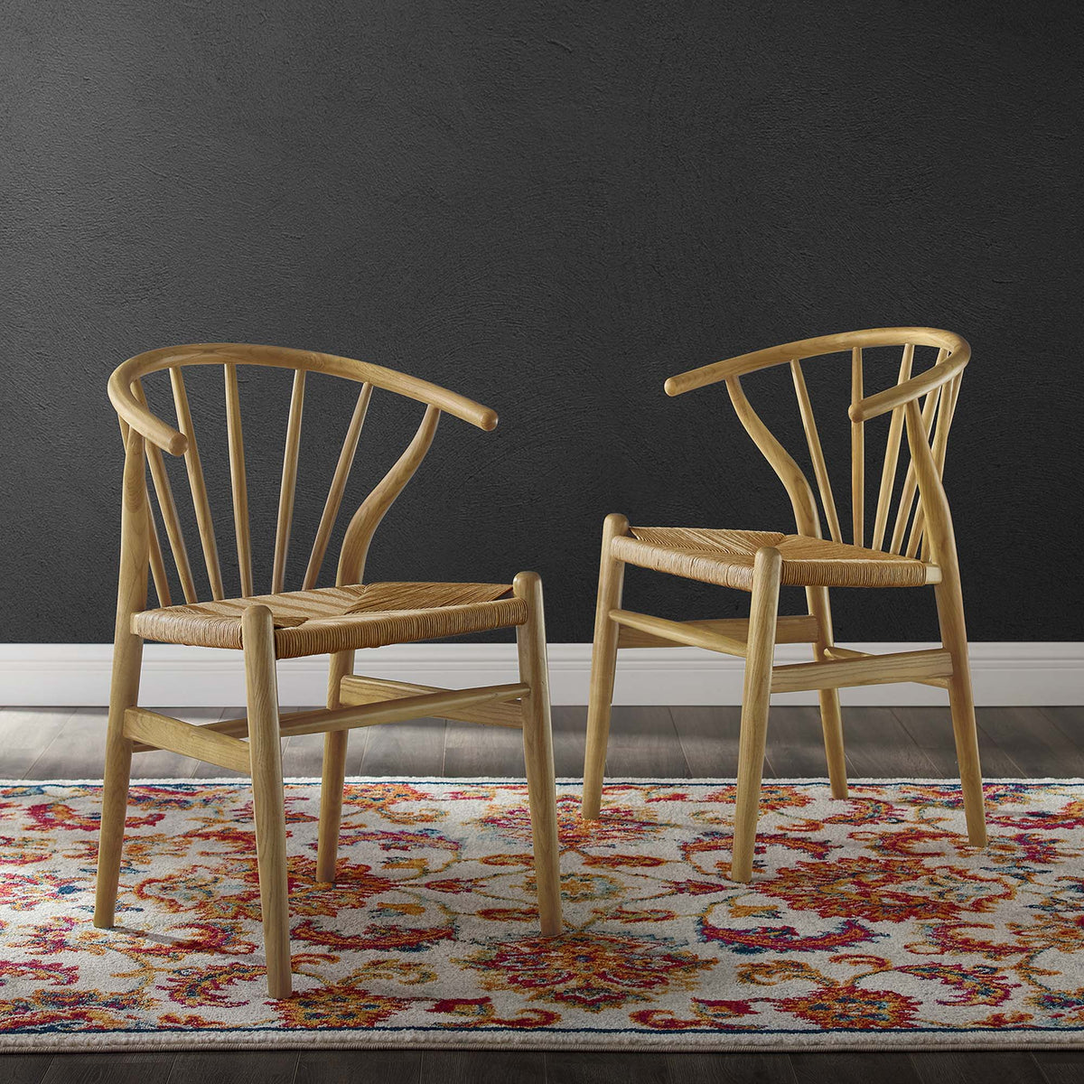 Flourish Spindle Wood Dining Side Chair Set of 2 by Modway