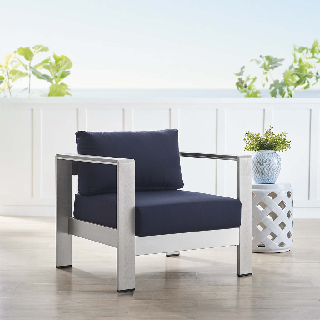 Shore Sunbrella® Fabric Aluminum Outdoor Patio Armchair by Modway