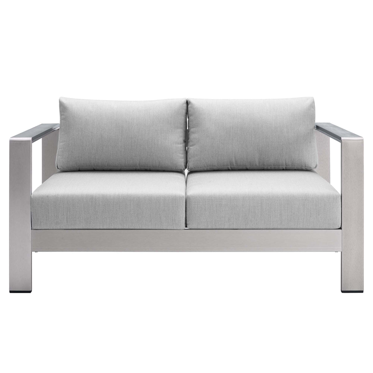 Shore Sunbrella® Fabric Aluminum Outdoor Patio Loveseat by Modway
