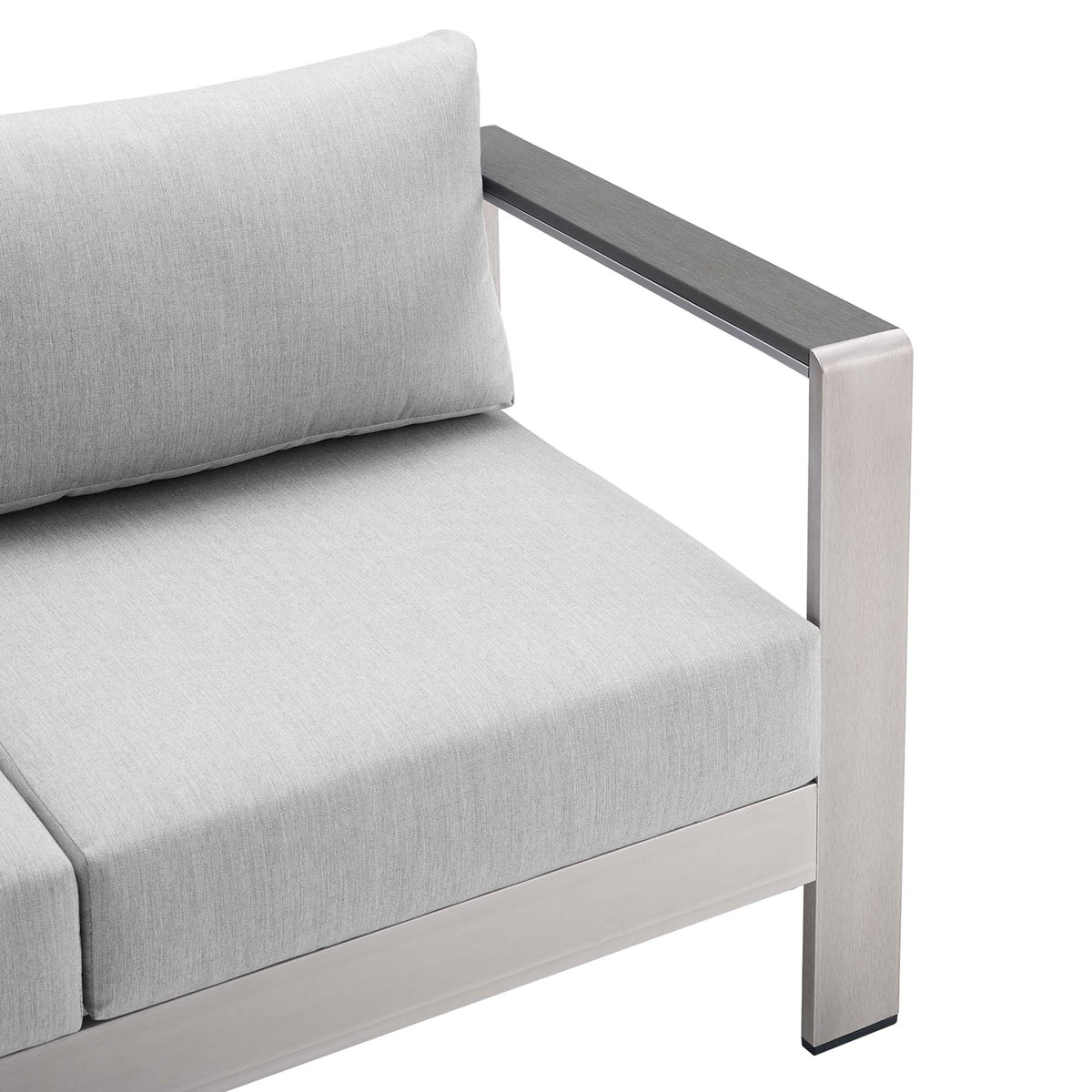 Shore Sunbrella® Fabric Aluminum Outdoor Patio Loveseat by Modway