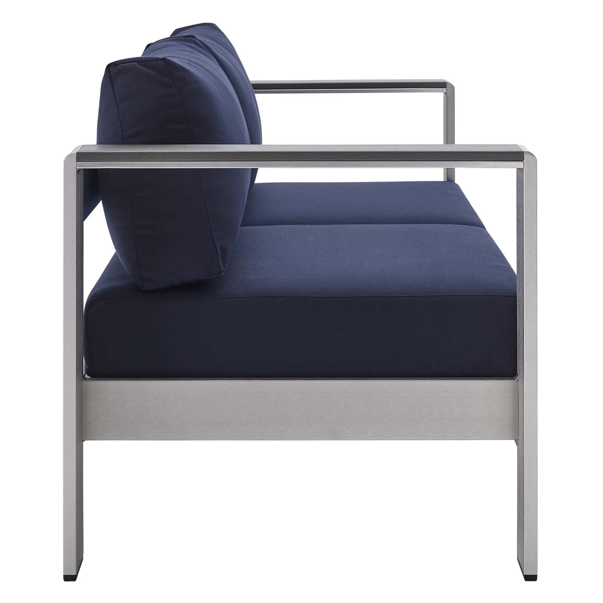 Shore Sunbrella® Fabric Aluminum Outdoor Patio Loveseat by Modway