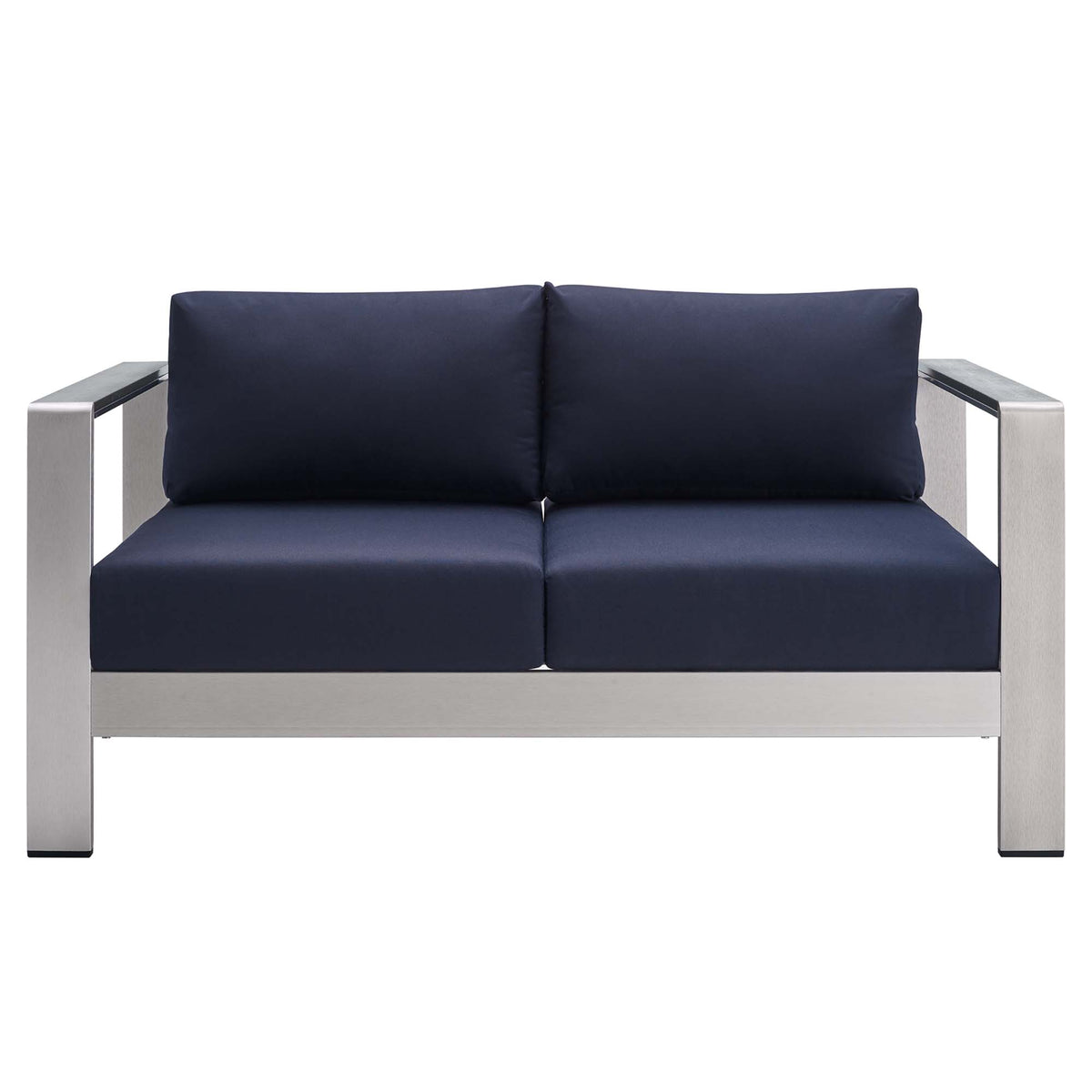 Shore Sunbrella® Fabric Aluminum Outdoor Patio Loveseat by Modway