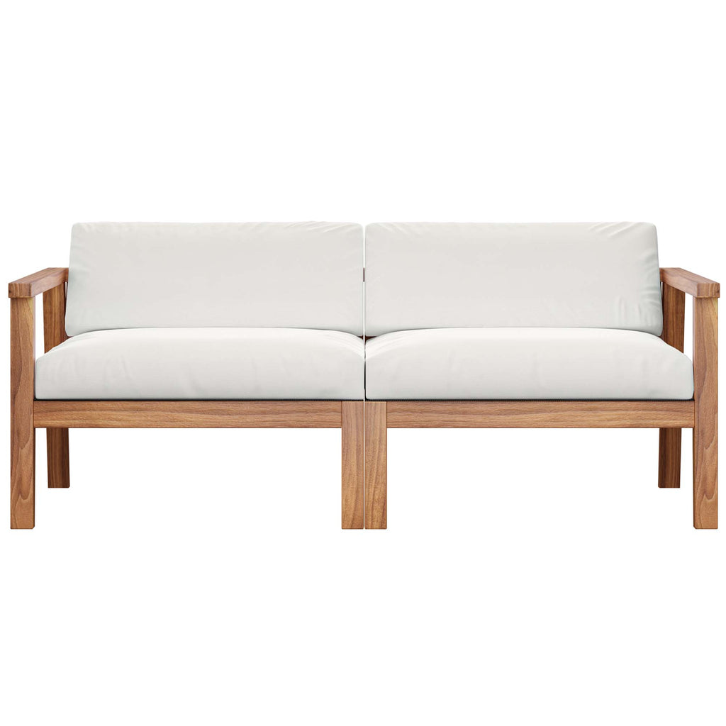 Bayport Outdoor Patio Teak Wood 2-Seater Loveseat by Modway