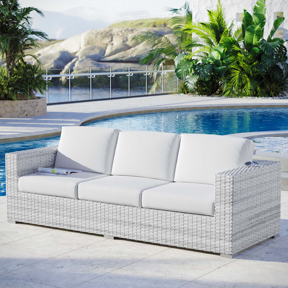 Convene Outdoor Patio Sofa by Modway