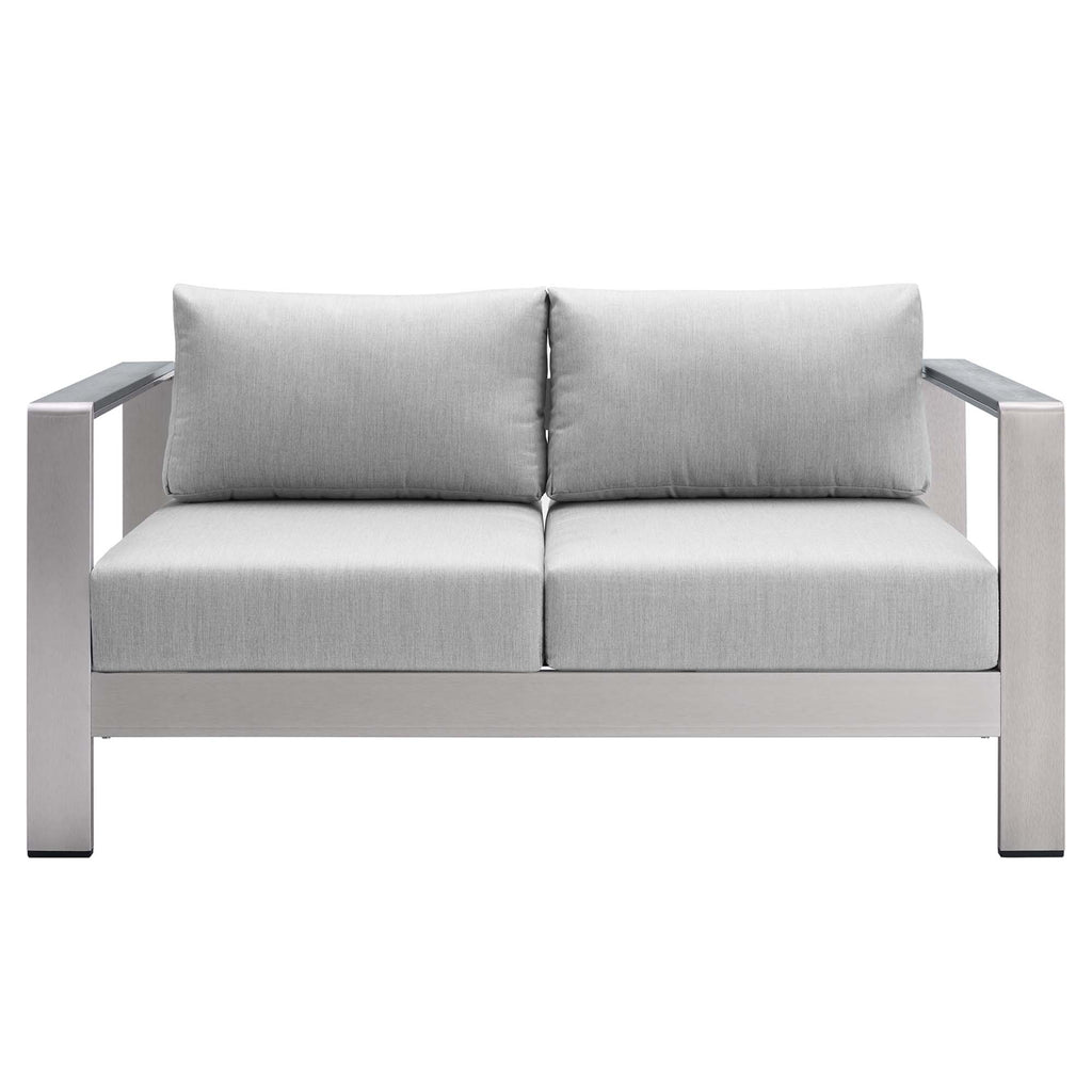 Shore 3 Piece Sunbrella® Fabric Outdoor Patio Aluminum Set by Modway