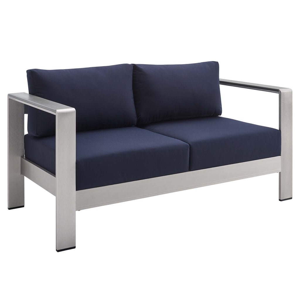 Shore 3 Piece Sunbrella® Fabric Outdoor Patio Aluminum Set by Modway