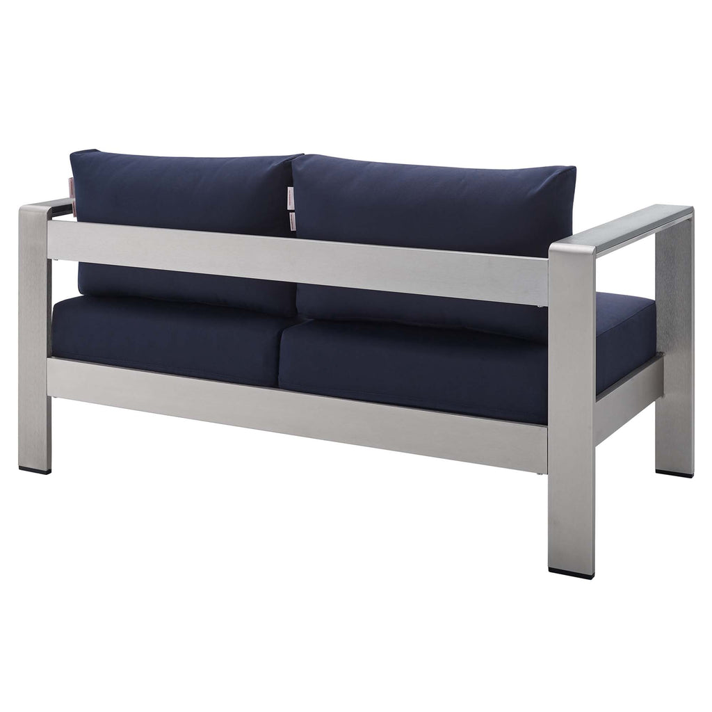 Shore 3 Piece Sunbrella® Fabric Outdoor Patio Aluminum Set by Modway