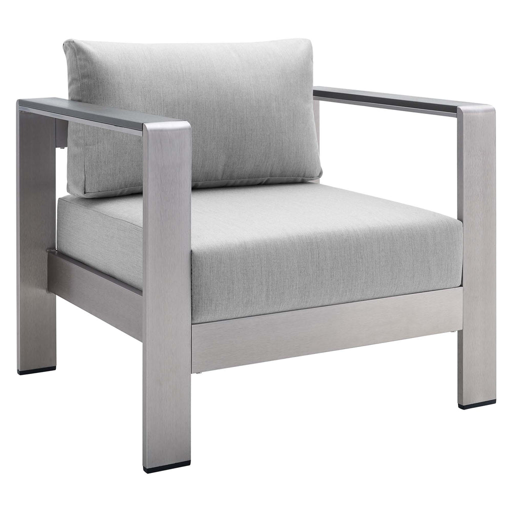Shore 4 Piece Sunbrella® Fabric Outdoor Patio Aluminum Set by Modway