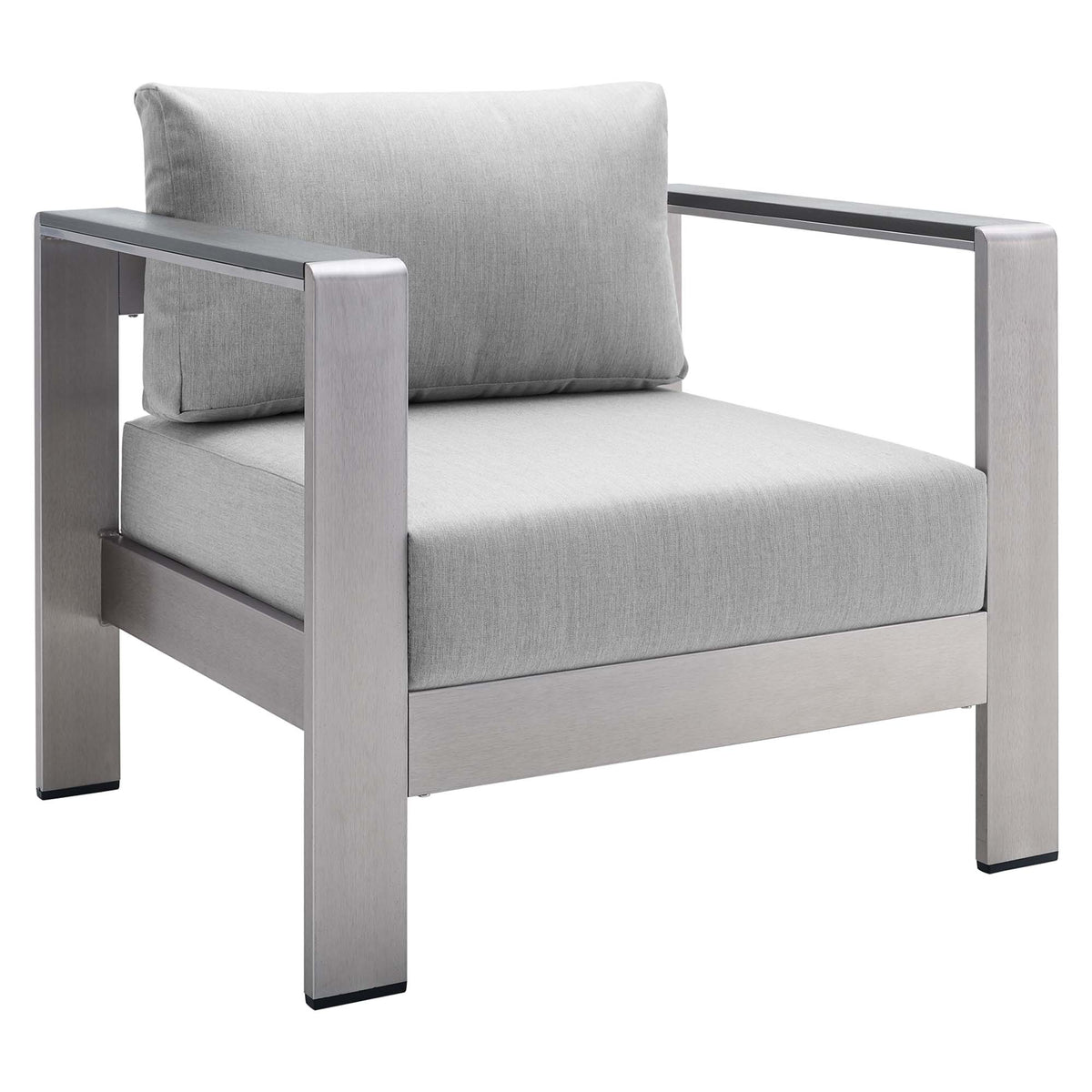 Shore 4 Piece Sunbrella® Fabric Outdoor Patio Aluminum Set by Modway