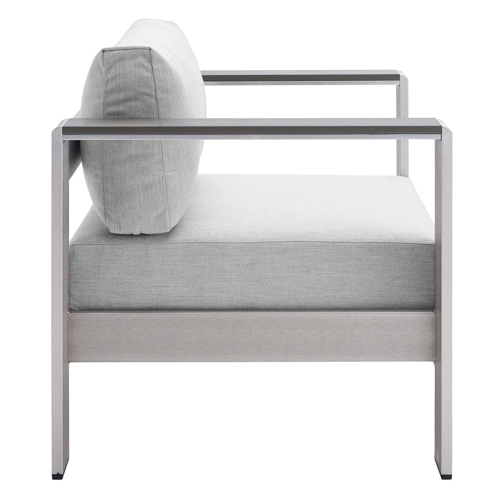 Shore 4 Piece Sunbrella® Fabric Outdoor Patio Aluminum Set by Modway