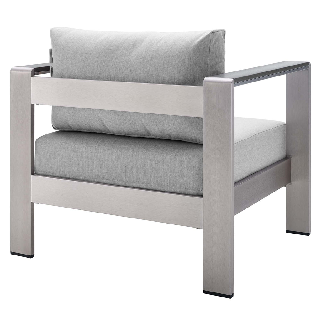 Shore 4 Piece Sunbrella® Fabric Outdoor Patio Aluminum Set by Modway