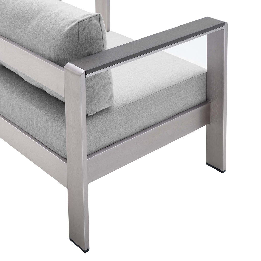 Shore 4 Piece Sunbrella® Fabric Outdoor Patio Aluminum Set by Modway
