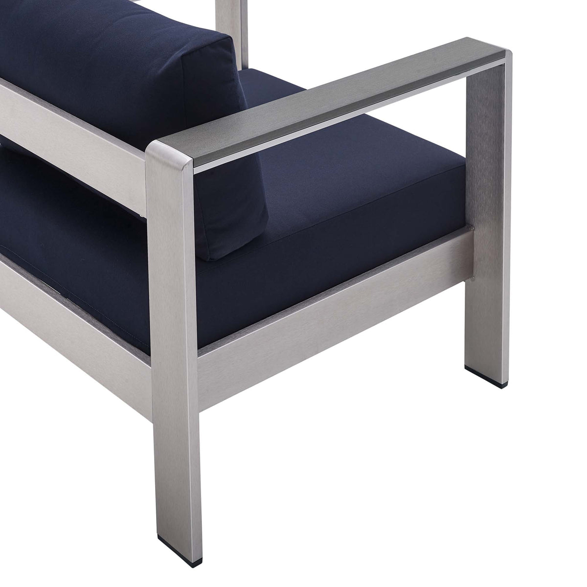 Shore 4 Piece Sunbrella® Fabric Outdoor Patio Aluminum Set by Modway