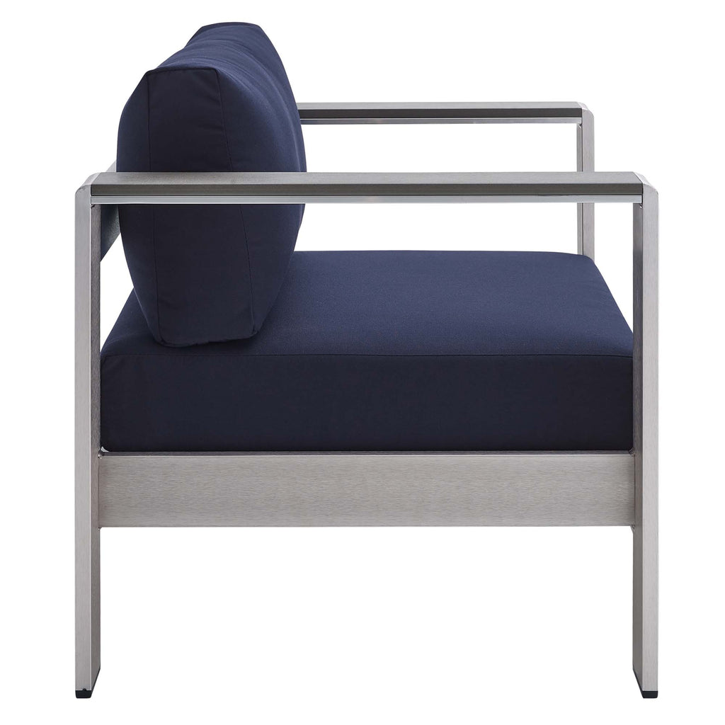 Shore 7 Piece Sunbrella® Fabric Outdoor Patio Aluminum Set by Modway
