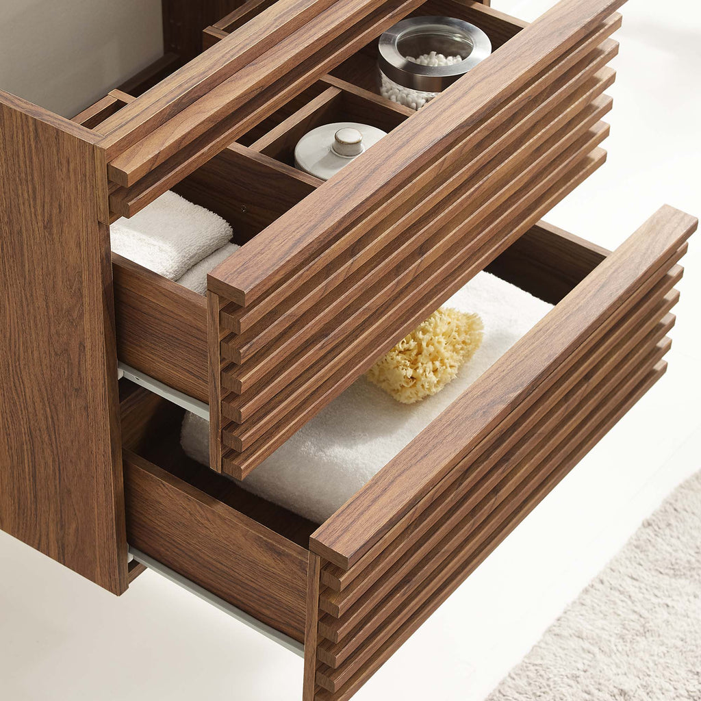 Render Wall-Mount Bathroom Vanity Cabinet (Sink Basin Not Included) by Modway