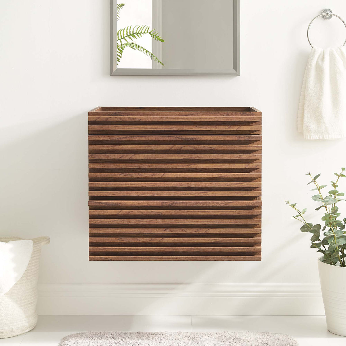 Render Wall-Mount Bathroom Vanity Cabinet (Sink Basin Not Included) by Modway