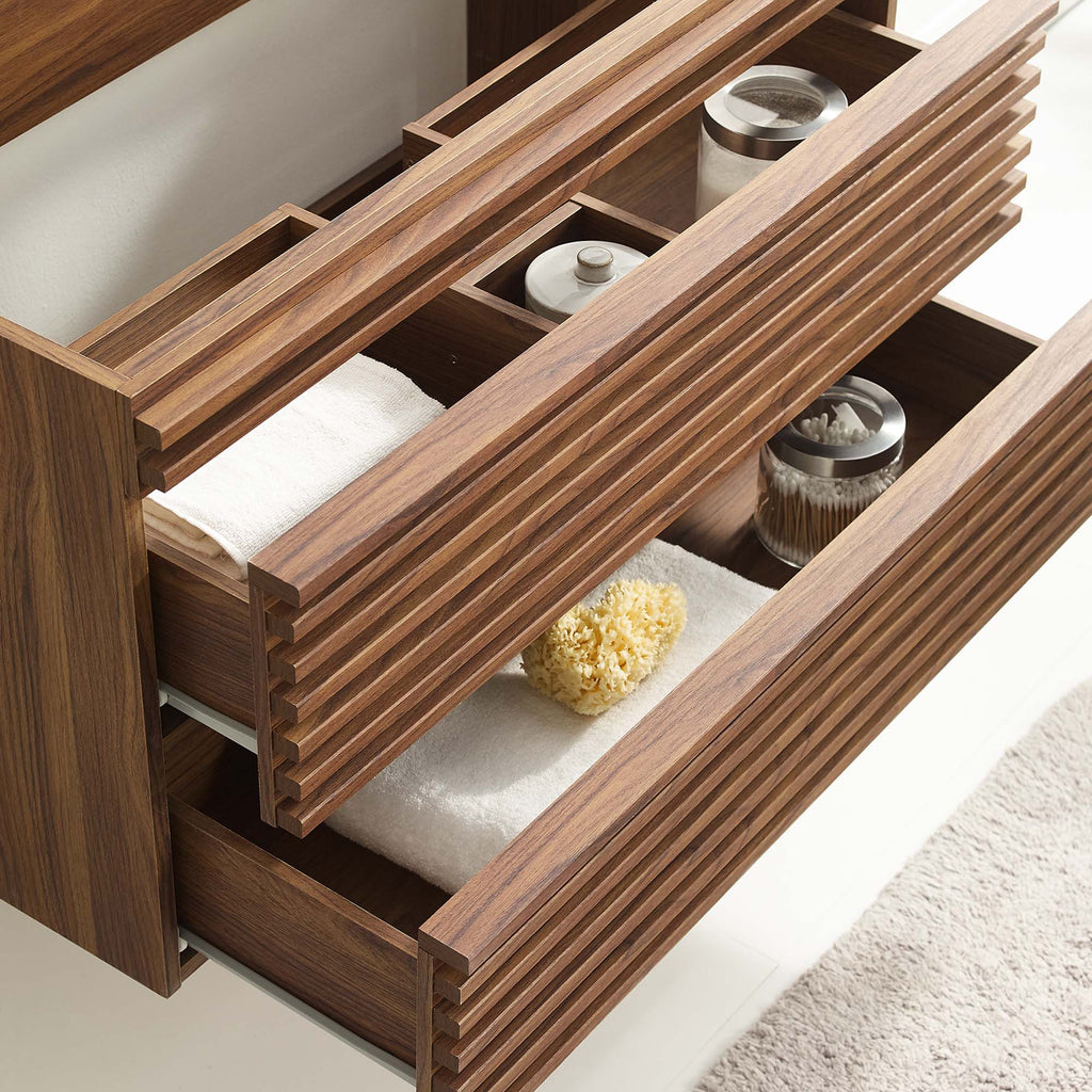 Render Wall-Mount Bathroom Vanity Cabinet (Sink Basin Not Included) by Modway