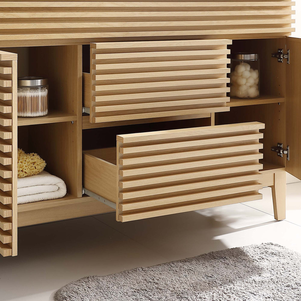 Render Single Sink Compatible (not included) Bathroom Vanity Cabinet by Modway