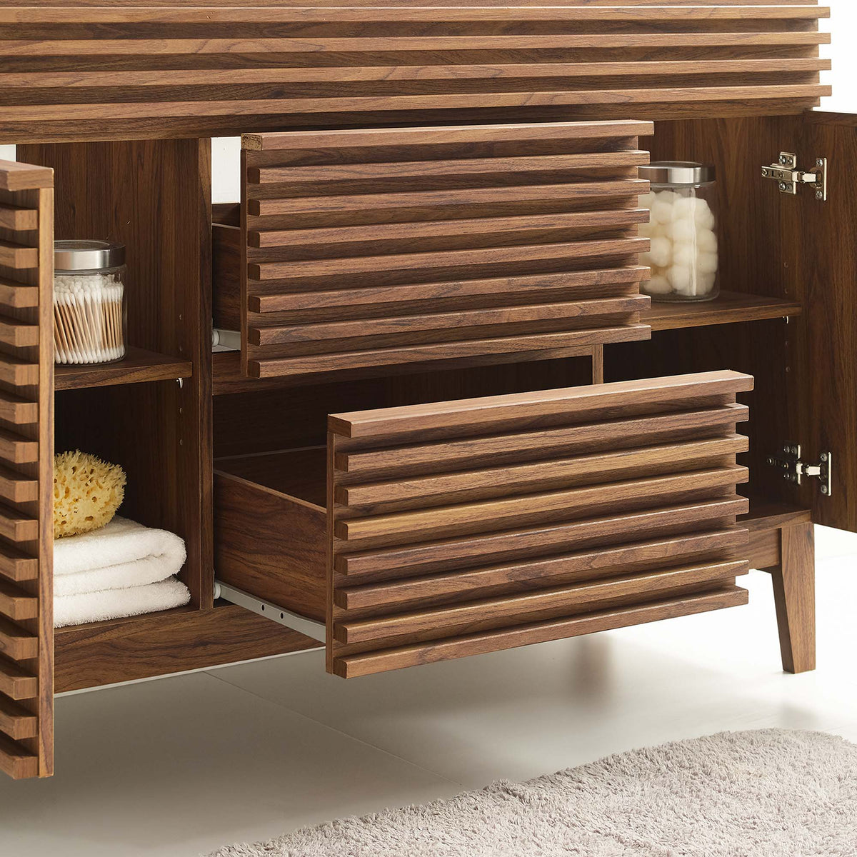 Render Single Sink Compatible (not included) Bathroom Vanity Cabinet by Modway