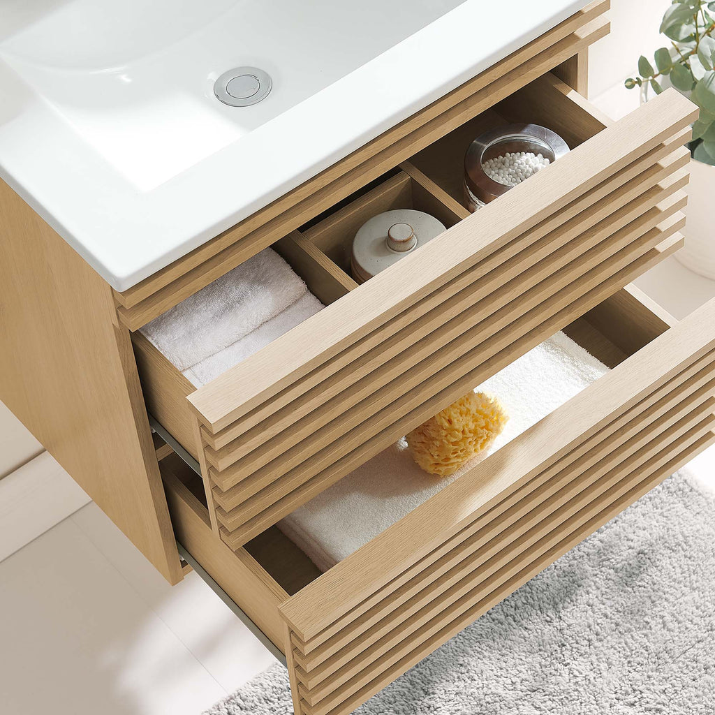 Render Wall-Mount Bathroom Vanity by Modway