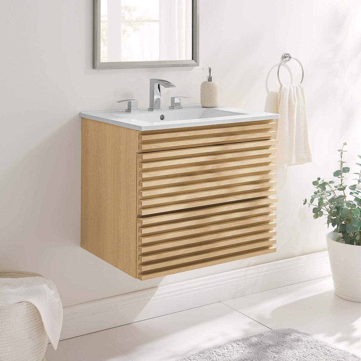 Render Wall-Mount Bathroom Vanity by Modway
