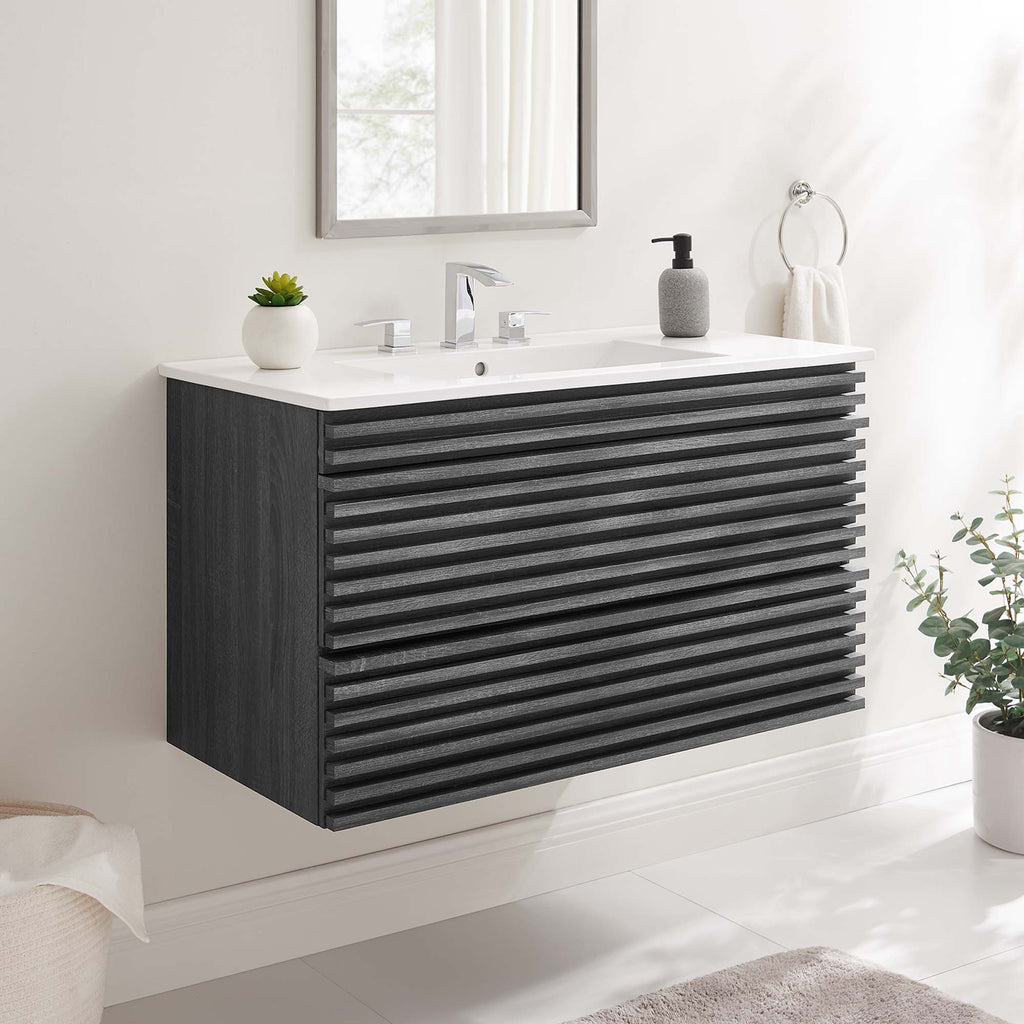 Render Wall-Mount Bathroom Vanity by Modway