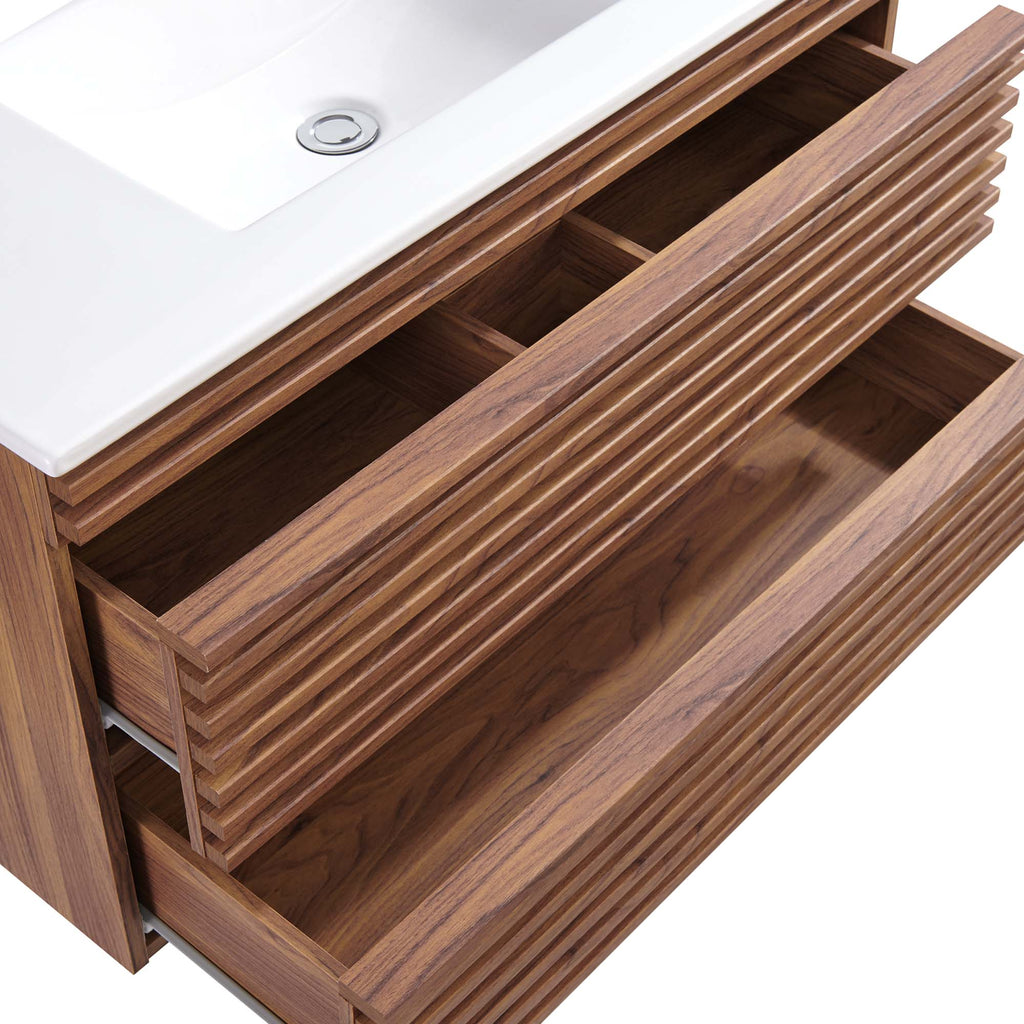 Render Wall-Mount Bathroom Vanity by Modway