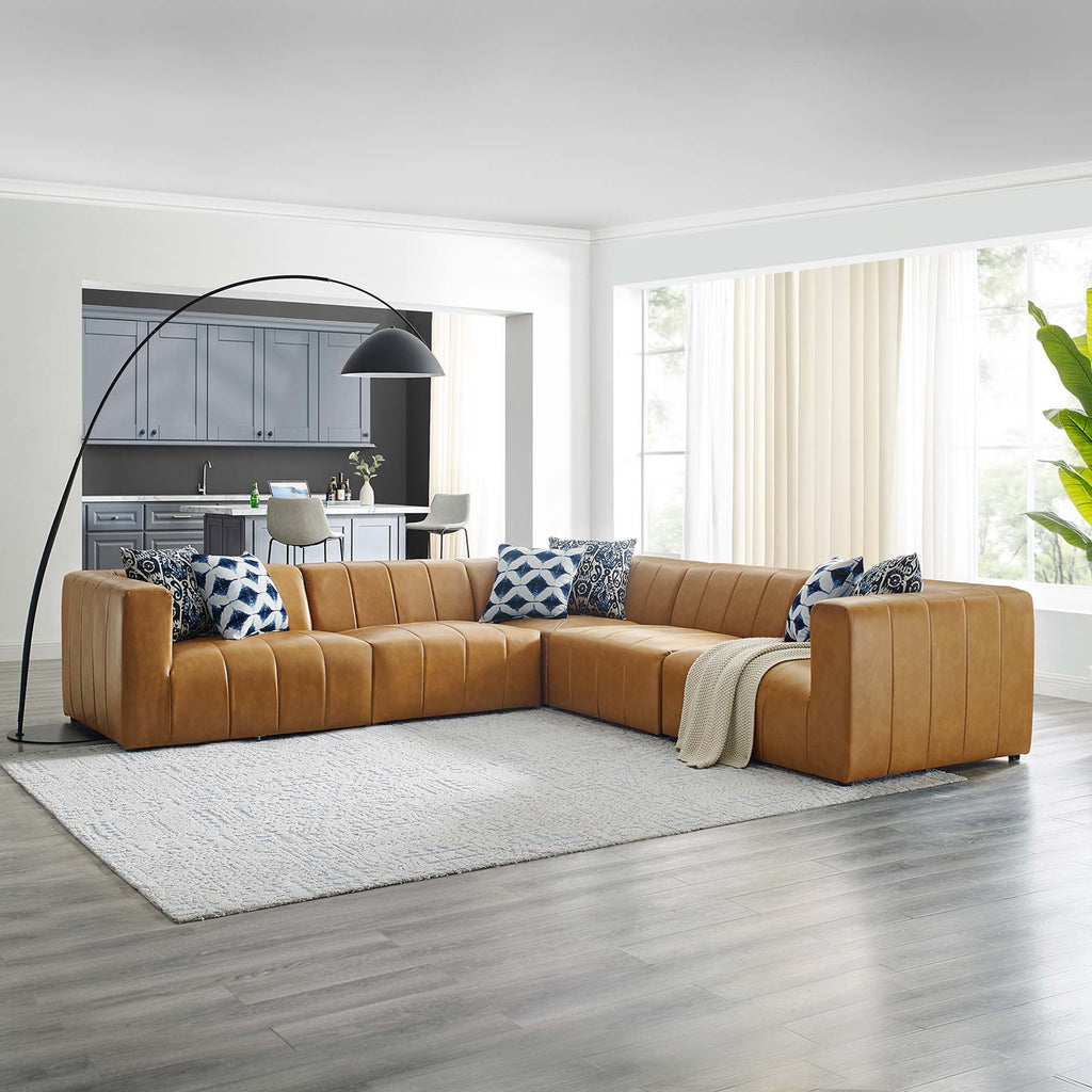 Bartlett 5-Piece Vegan Leather Sectional Sofa by Modway