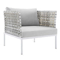 Harmony Sunbrella® Basket Weave Outdoor Patio Aluminum Armchair by Modway