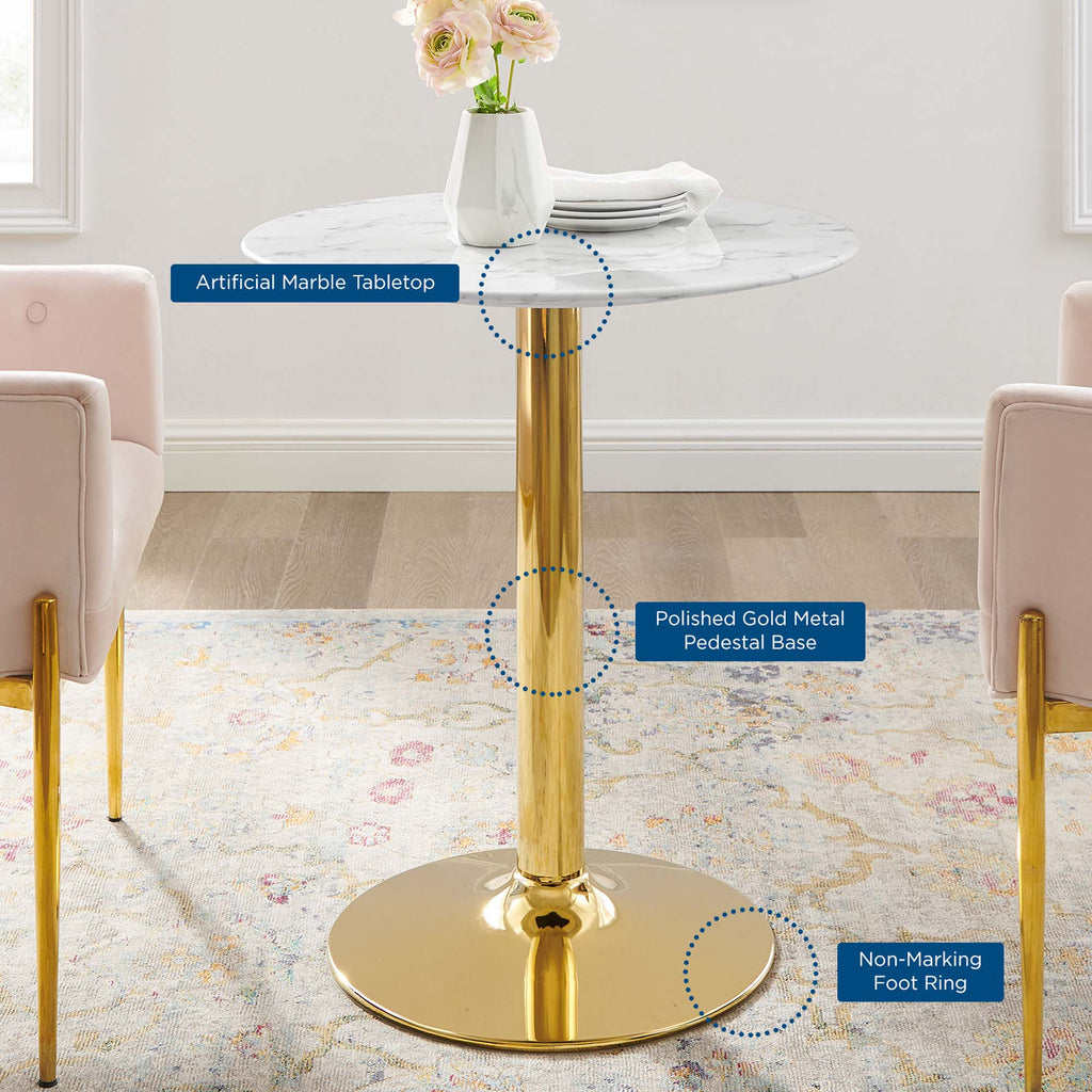 Verne Artificial Marble Dining Table by Modway