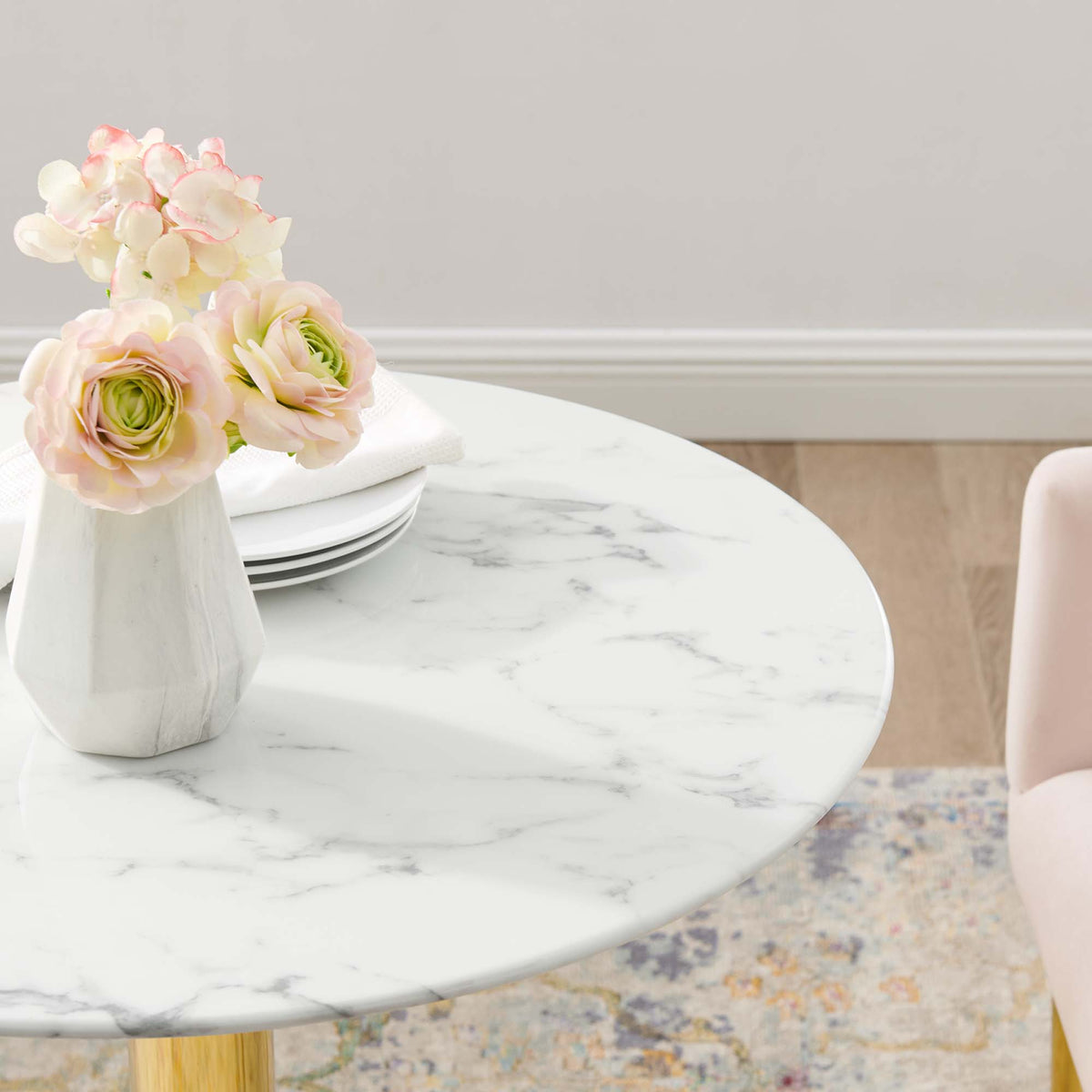 Verne Artificial Marble Dining Table by Modway