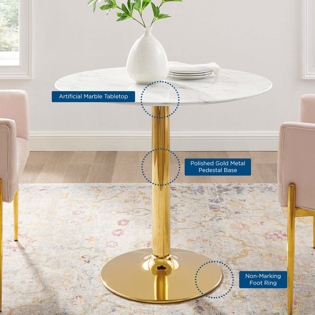 Verne Artificial Marble Dining Table by Modway