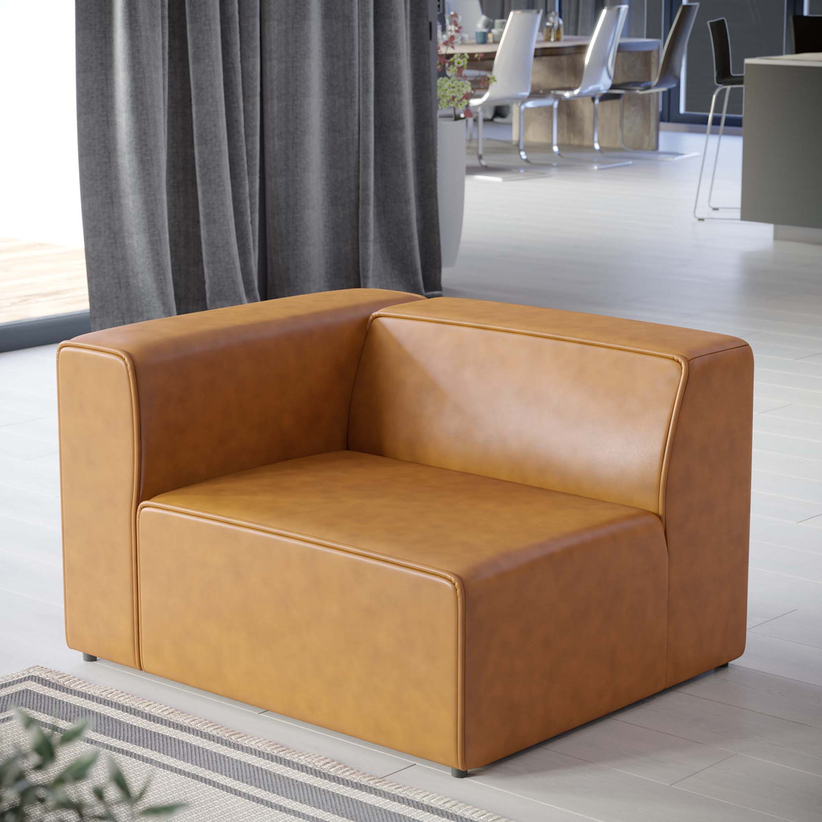 Mingle Vegan Leather Left-Arm Chair by Modway