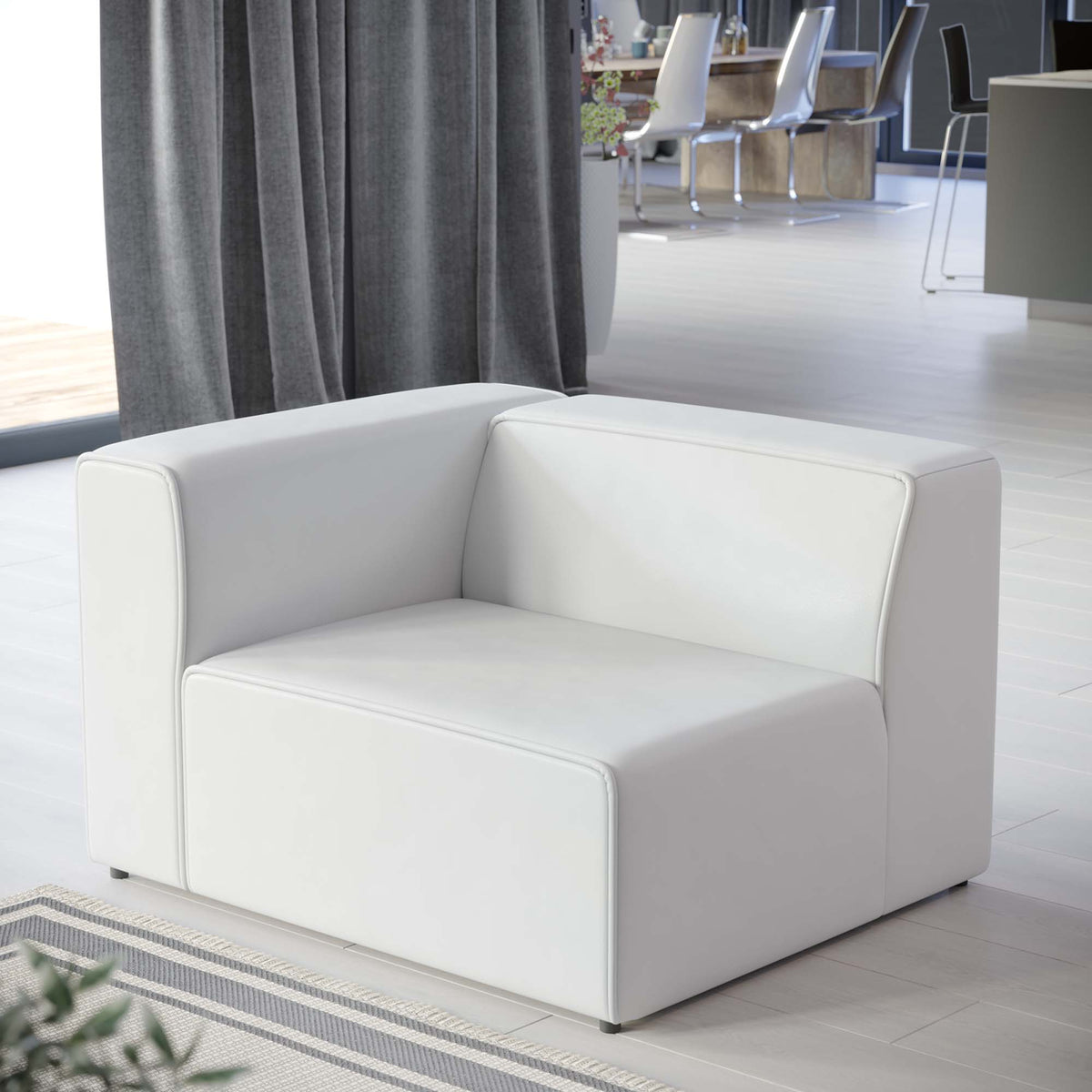 Mingle Vegan Leather Left-Arm Chair by Modway