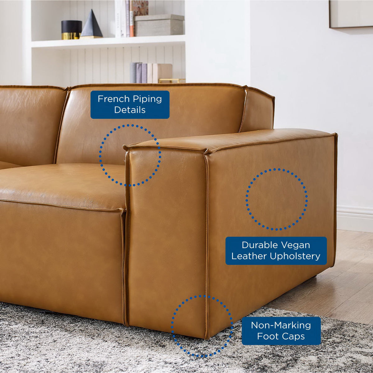 Restore 4-Piece Vegan Leather Sectional Sofa by Modway