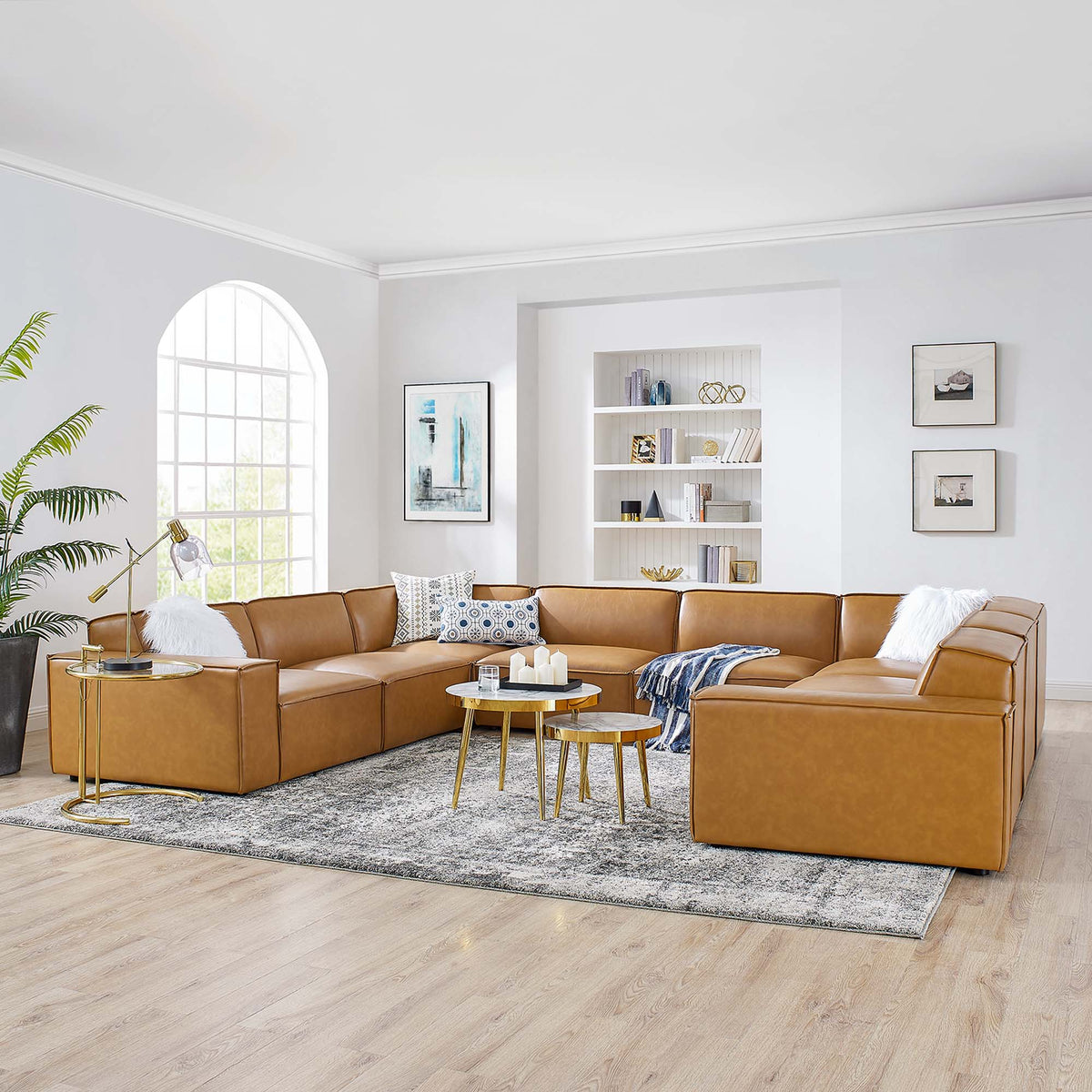 Restore 8-Piece Vegan Leather Sectional Sofa by Modway