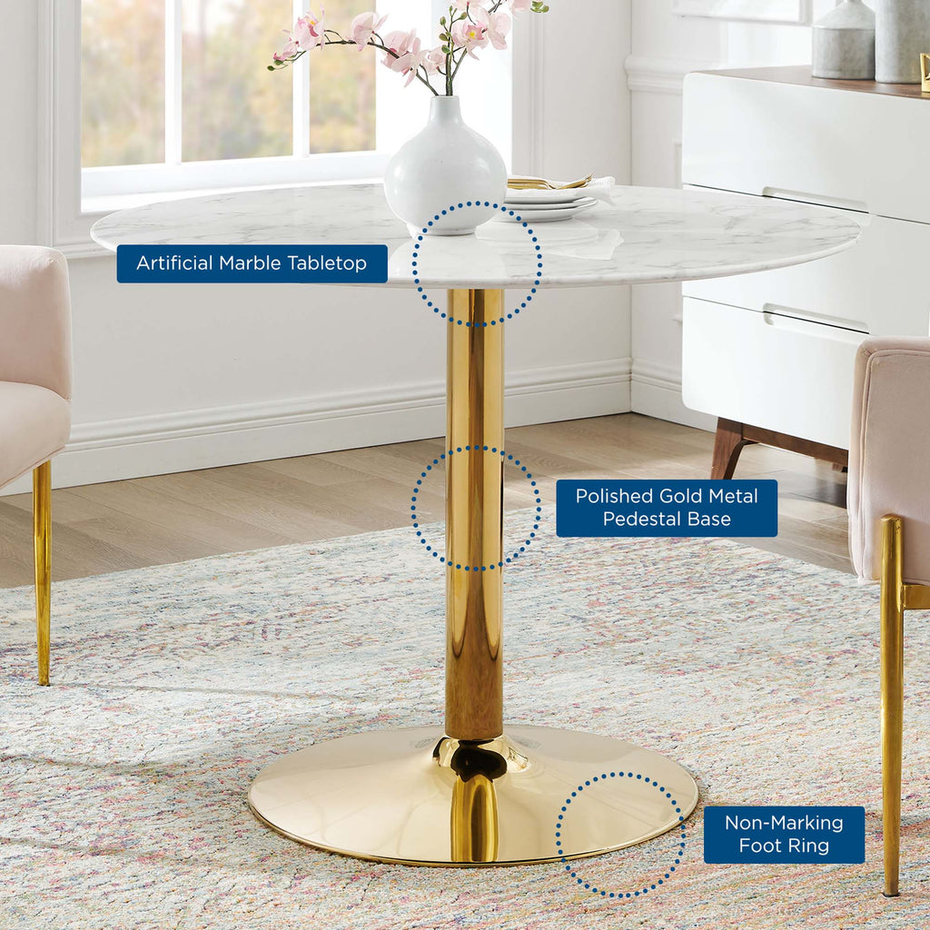 Verne Artificial Marble Dining Table by Modway